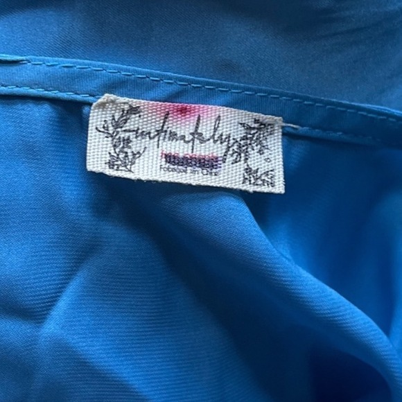 Free People Intimately Right This Way Bias Cut Blue Satin Slip Dress S - Picture 5 of 12